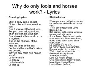Lyrics to Why Do Only Fools And Horses Work
