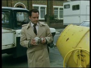 Del by the cement mixer from Only Fools and Horses Ashes to ashes